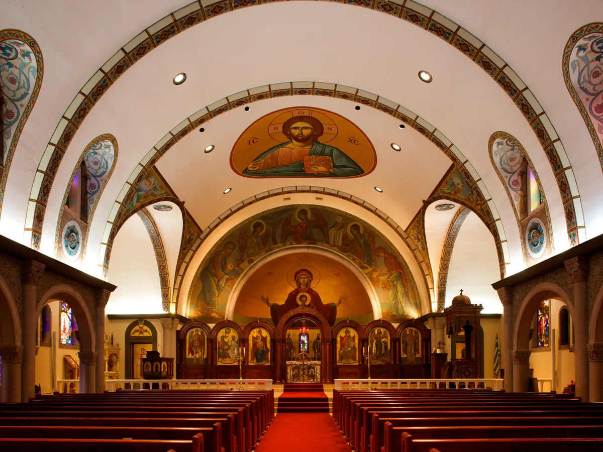 Cathedral interior with iconostasis